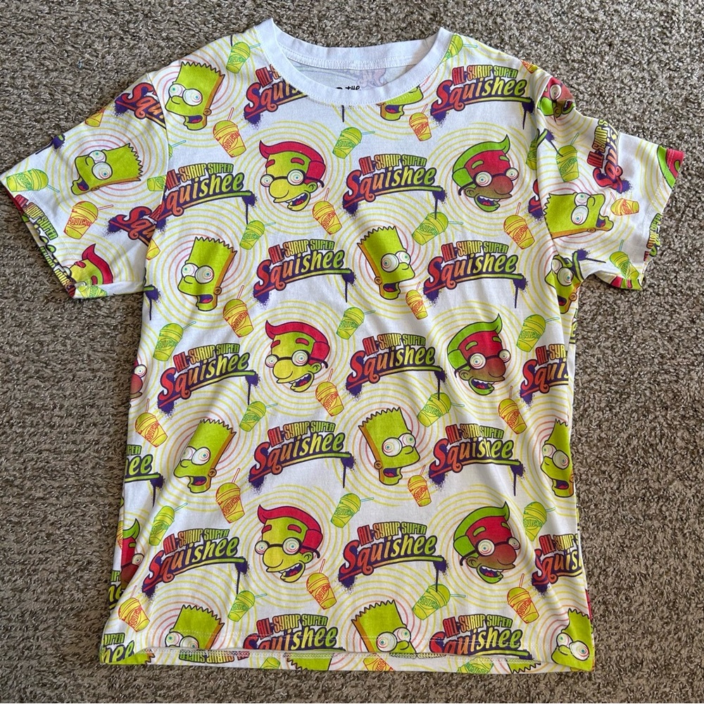 The Simpsons Squishee Bart Simpson Graphic TShirt Size Medium